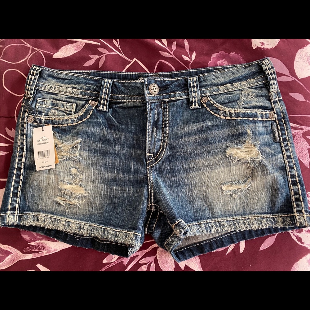Silver Jeans Co. Aiko Mid Shorts NWT